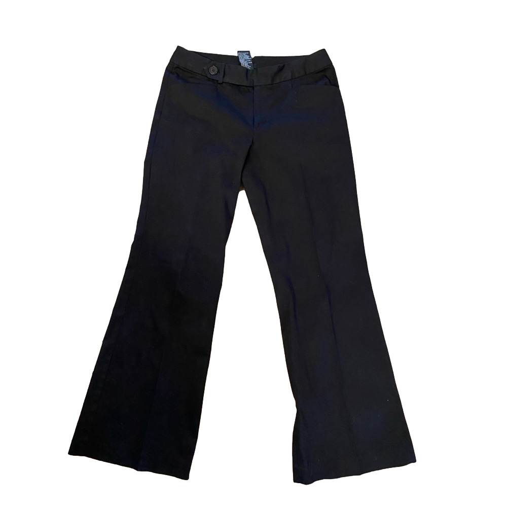 VTG Jacob Black Wide Leg Dress Trousers Size 11/12 High Quality Office Core Slac